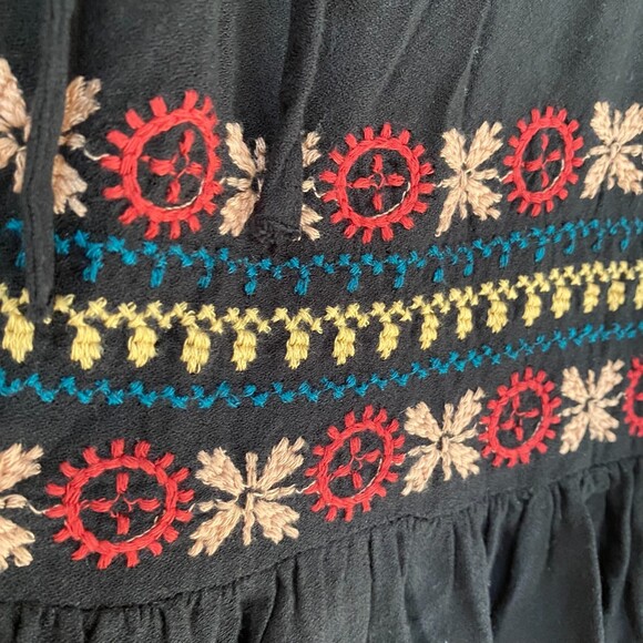 American Eagle Outfitters Dress Ebroidered Boho Fairycore Bell Sleeves Size XS - Picture 5 of 15